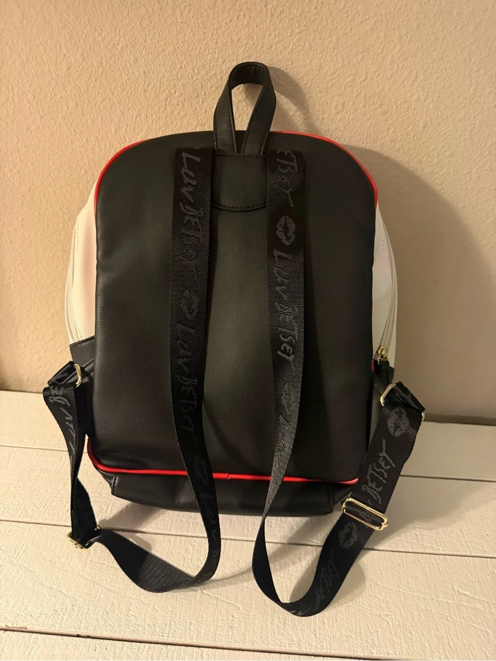 Vintage Betsey Johnson White & Red Baseball Backpack! Excellent Condition!